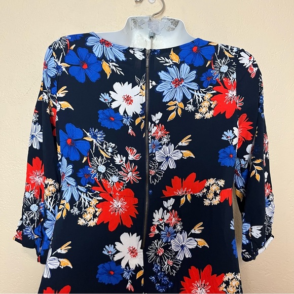 Old navy 3/4 sleeve multicolor floral dress size large - Picture 9 of 15